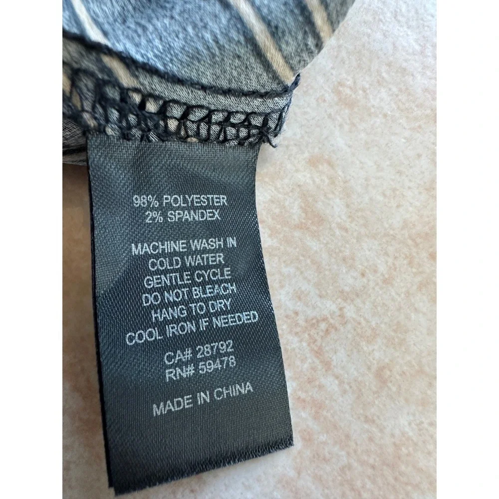 Rachel Zoe‎ Striped Midi Skirt A-Line Casual Black Size: 8 New No tags!